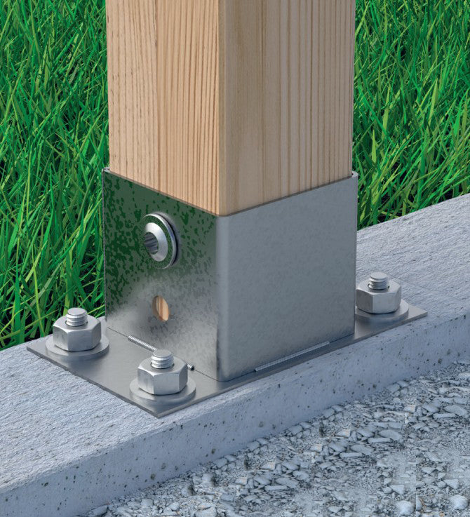 DOMAX PSPN zaskrutkovacia pätka stĺpika s obdĺžnikovou základňou ZNO ukážka