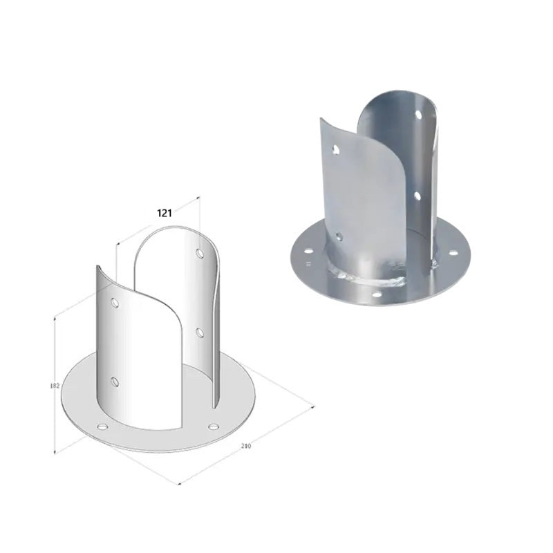 DOMAX PSPOD zaskrutkovacia pätka stĺpika s okrúhlou základňou (ZNG) 120