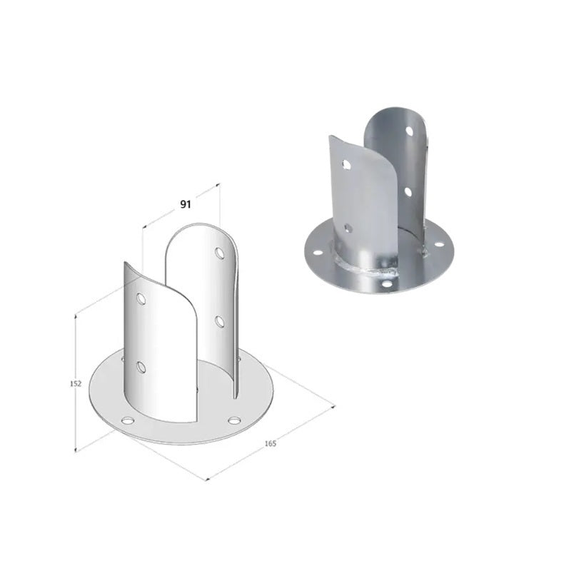 DOMAX PSPOD zaskrutkovacia pätka stĺpika s okrúhlou základňou (ZNG) 90