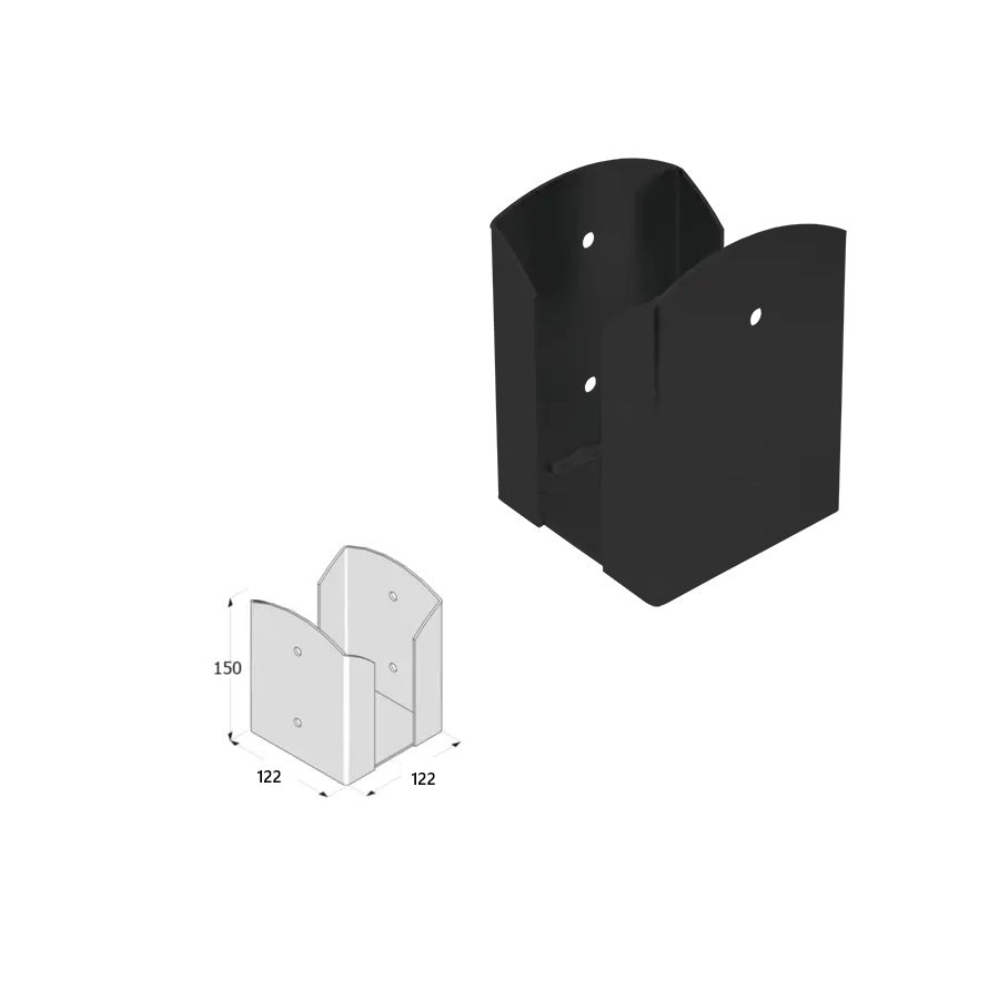 DOMAX PSPW zaskrutkovacia pätka stĺpika so štvorcovou základňou C 120