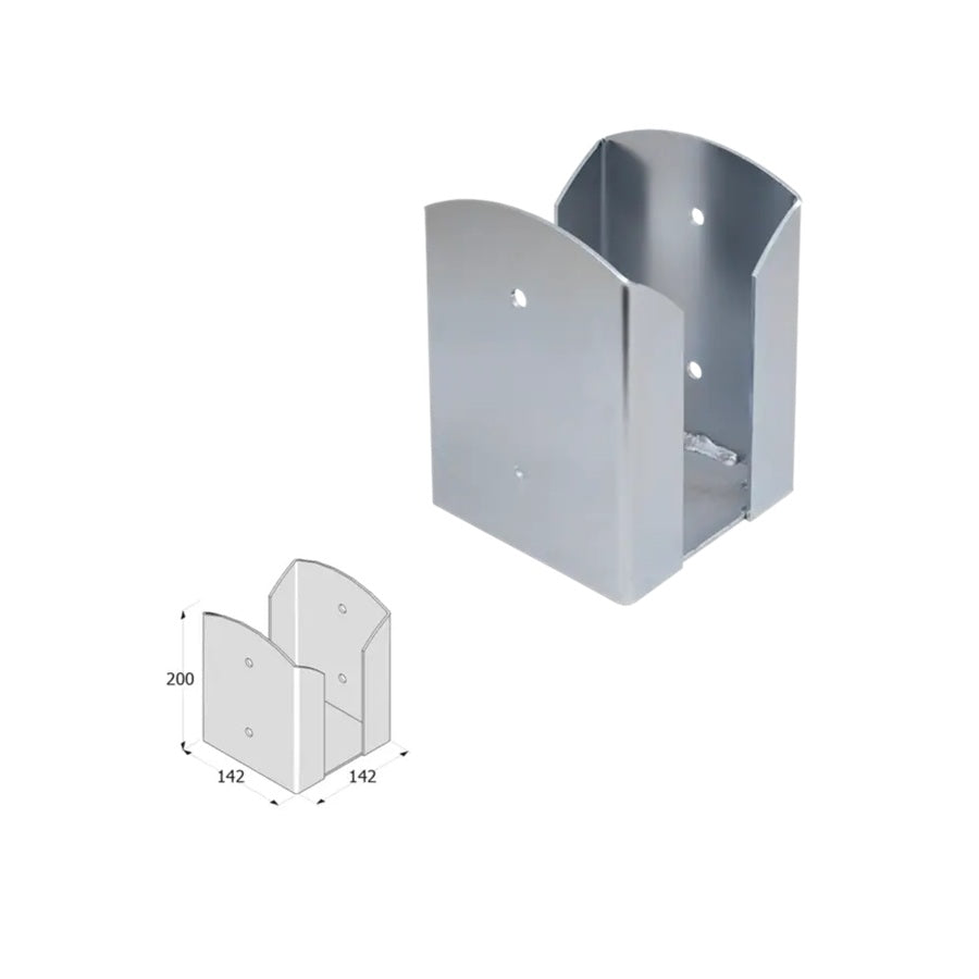 DOMAX PSPW zaskrutkovacia pätka stĺpika so štvorcovou základňou ZNG 140