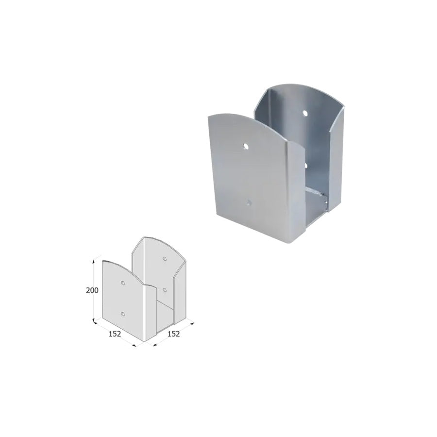 DOMAX PSPW zaskrutkovacia pätka stĺpika so štvorcovou základňou ZNG 150