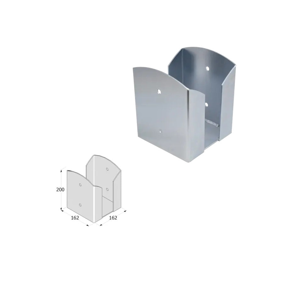 DOMAX PSPW zaskrutkovacia pätka stĺpika so štvorcovou základňou ZNG 160