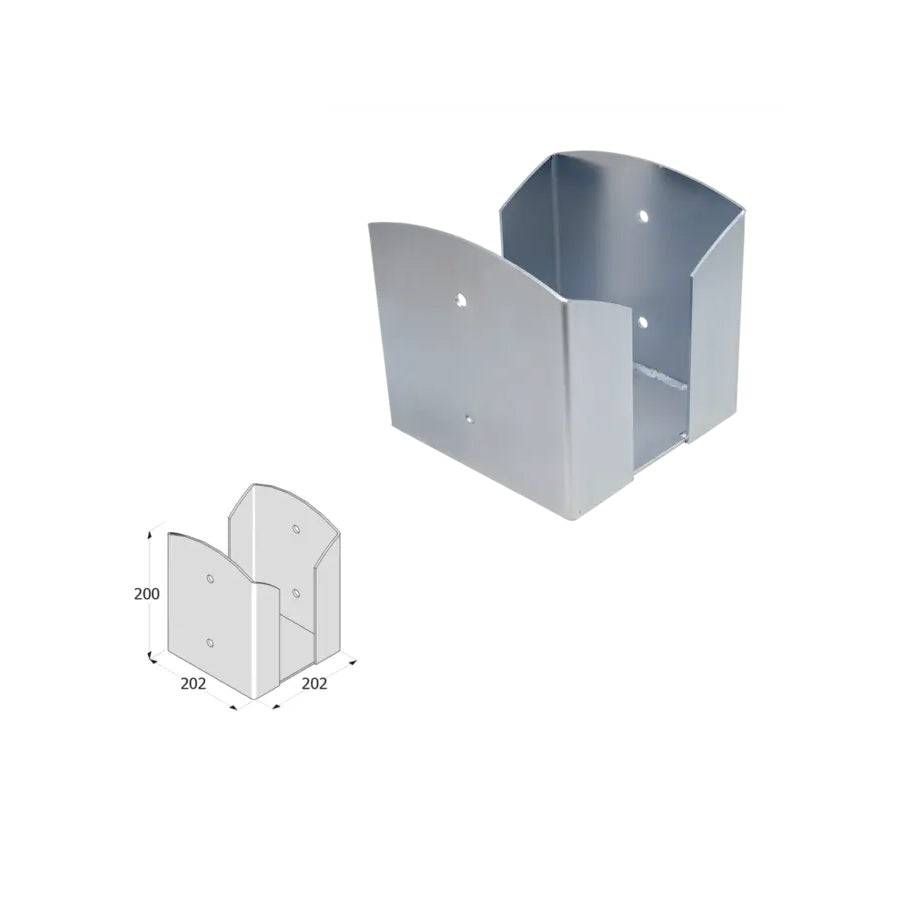 DOMAX PSPW zaskrutkovacia pätka stĺpika so štvorcovou základňou ZNG 200