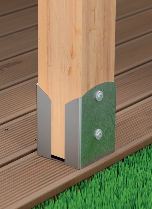 DOMAX PSPW zaskrutkovacia pätka stĺpika so štvorcovou základňou ZNG ukážka