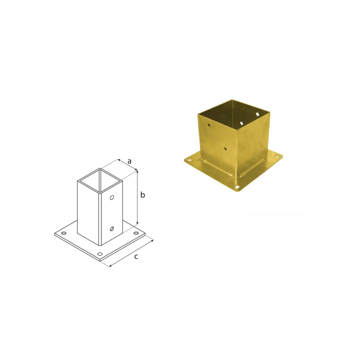 DOMAX PSP zaskrutkovacia pätka stĺpika so štvorcovou základňou ZNZ 140