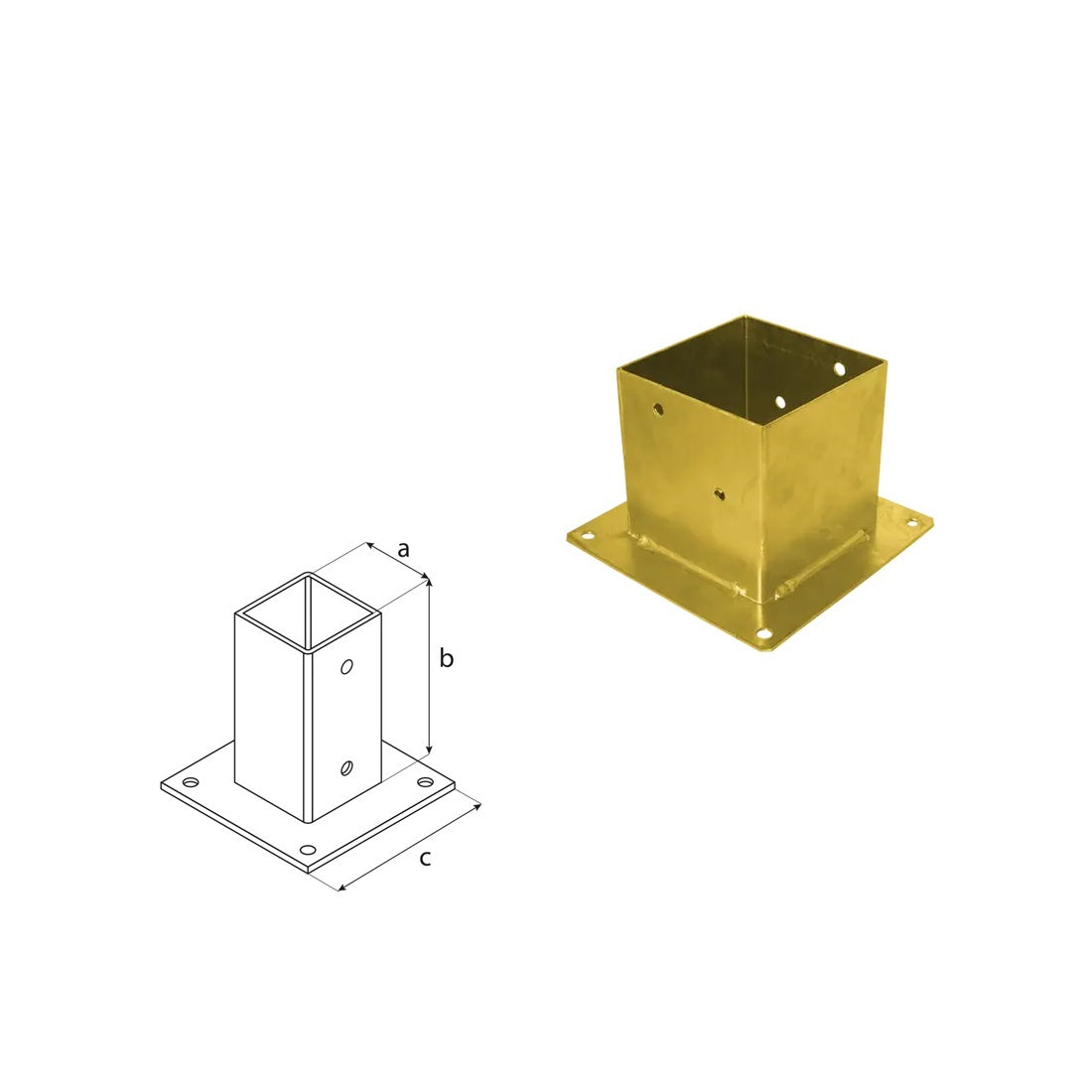 DOMAX PSP zaskrutkovacia pätka stĺpika so štvorcovou základňou ZNZ 160