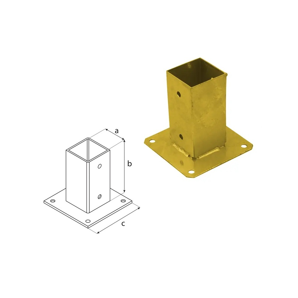 DOMAX PSP zaskrutkovacia pätka stĺpika so štvorcovou základňou 70