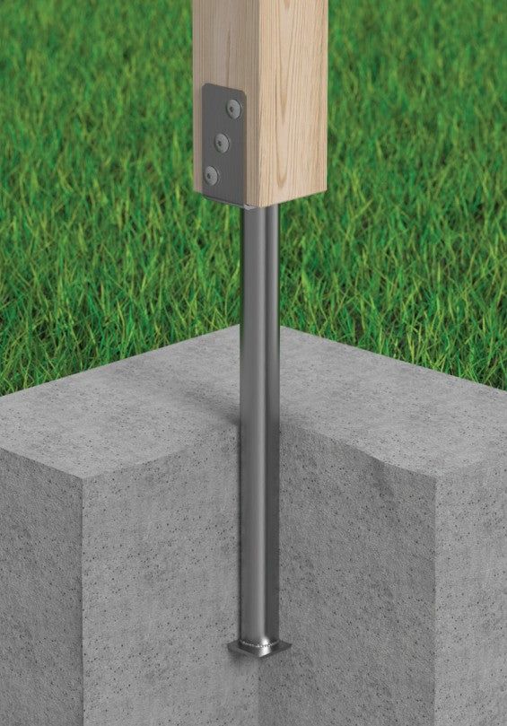 DOMAX PS R500 zapúšťacia pätka stĺpika typu U s dlhou rúrou ukážka