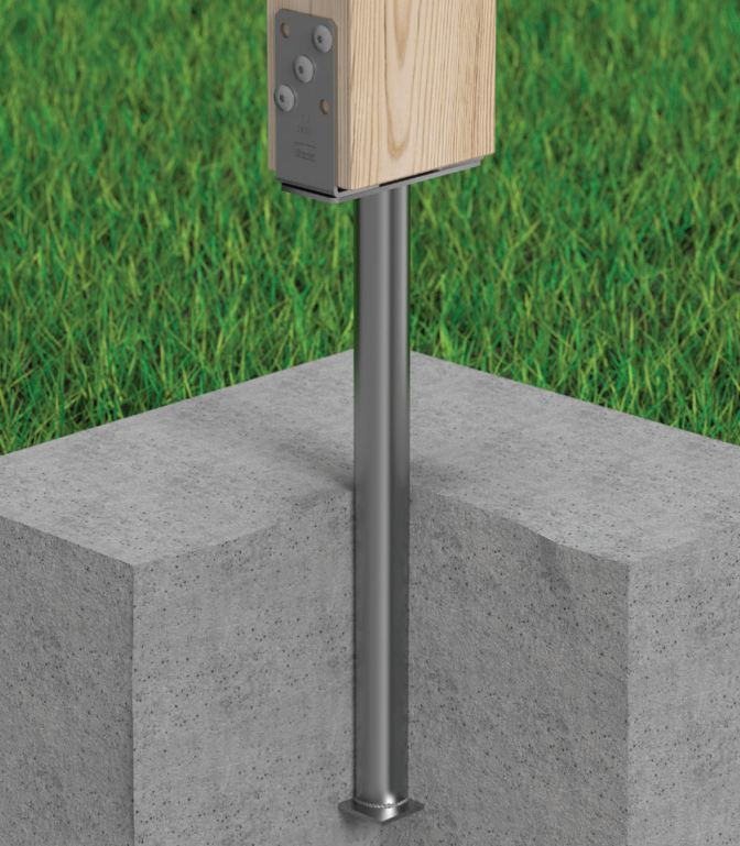 DOMAX PSRU 60-200 R500 zapustená pätka stĺpika typu U nastaviteľná ukážka