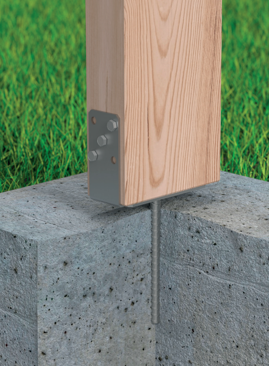 DOMAX PSRU 60-200 zapustená pätka stĺpika typu U nastaviteľná ukážka