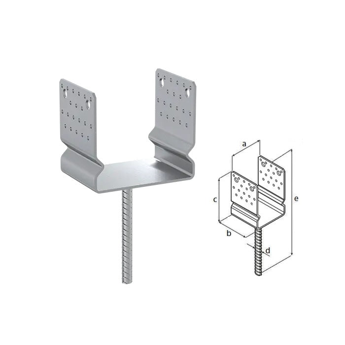 DOMAX PSSZ zapúšťacia pätka stĺpika typu U 160