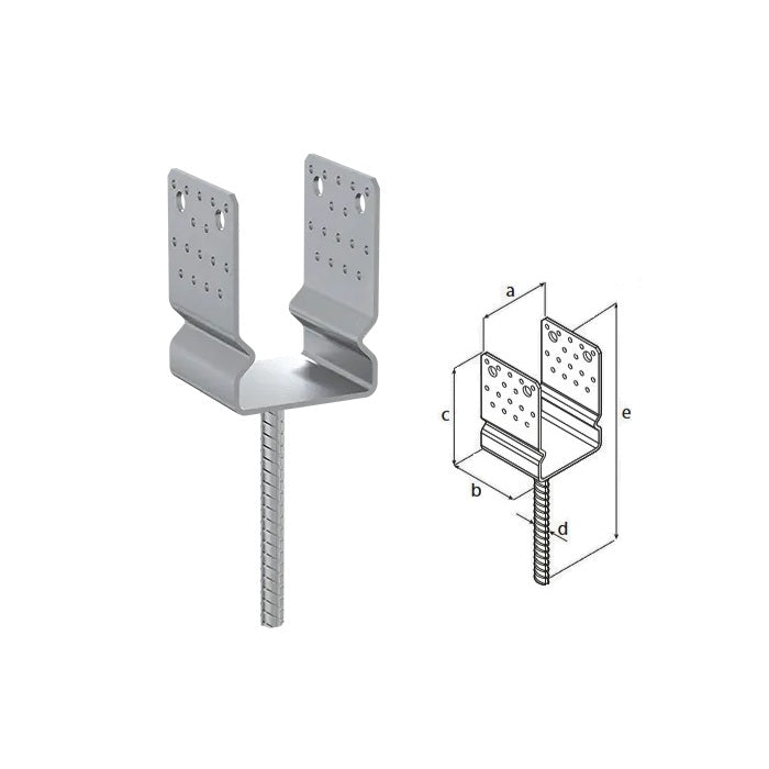 DOMAX PSSZ zapúšťacia pätka stĺpika typu U 100