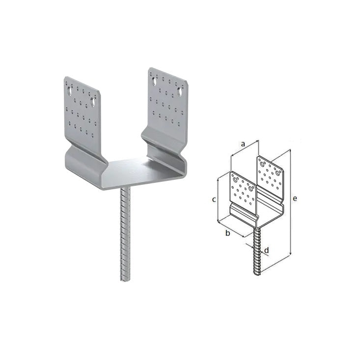 DOMAX PSSZ zapúšťacia pätka stĺpika typu U 140