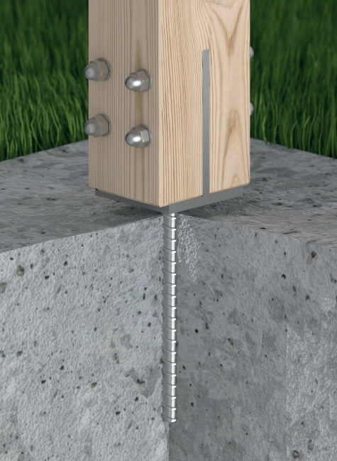 DOMAX PSW zapsteaná pätka stĺpika obojstranná ukážka