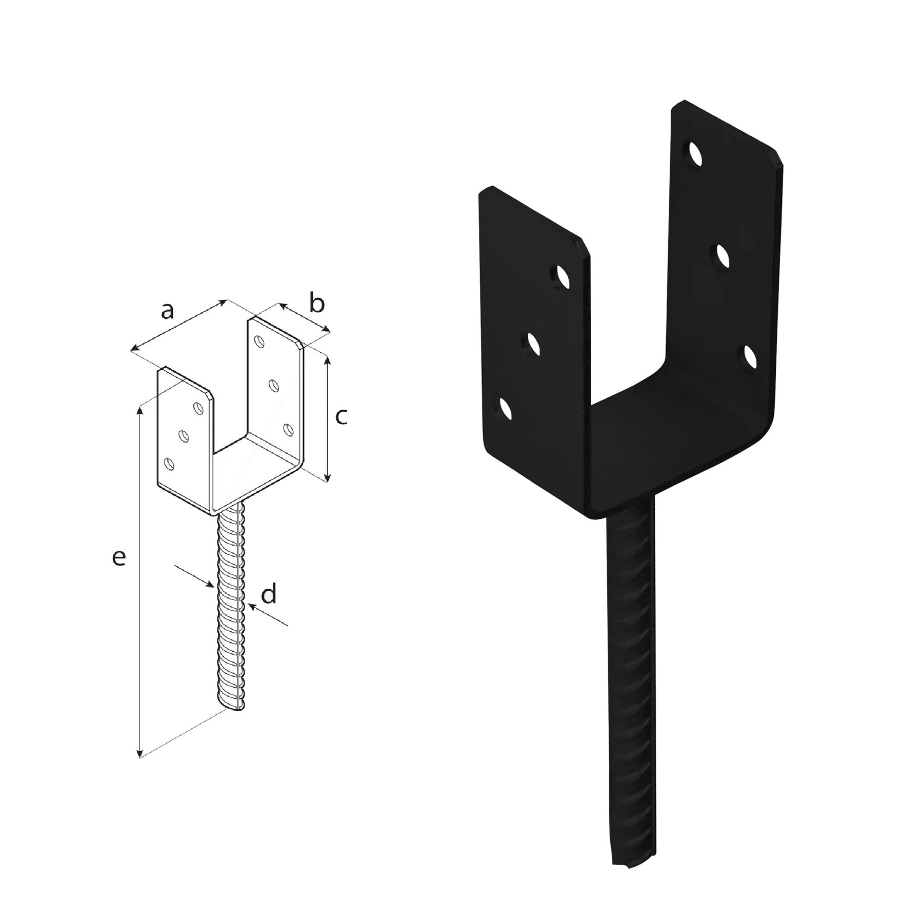 DOMAX PS zapustená pätka stĺpika typu C 90