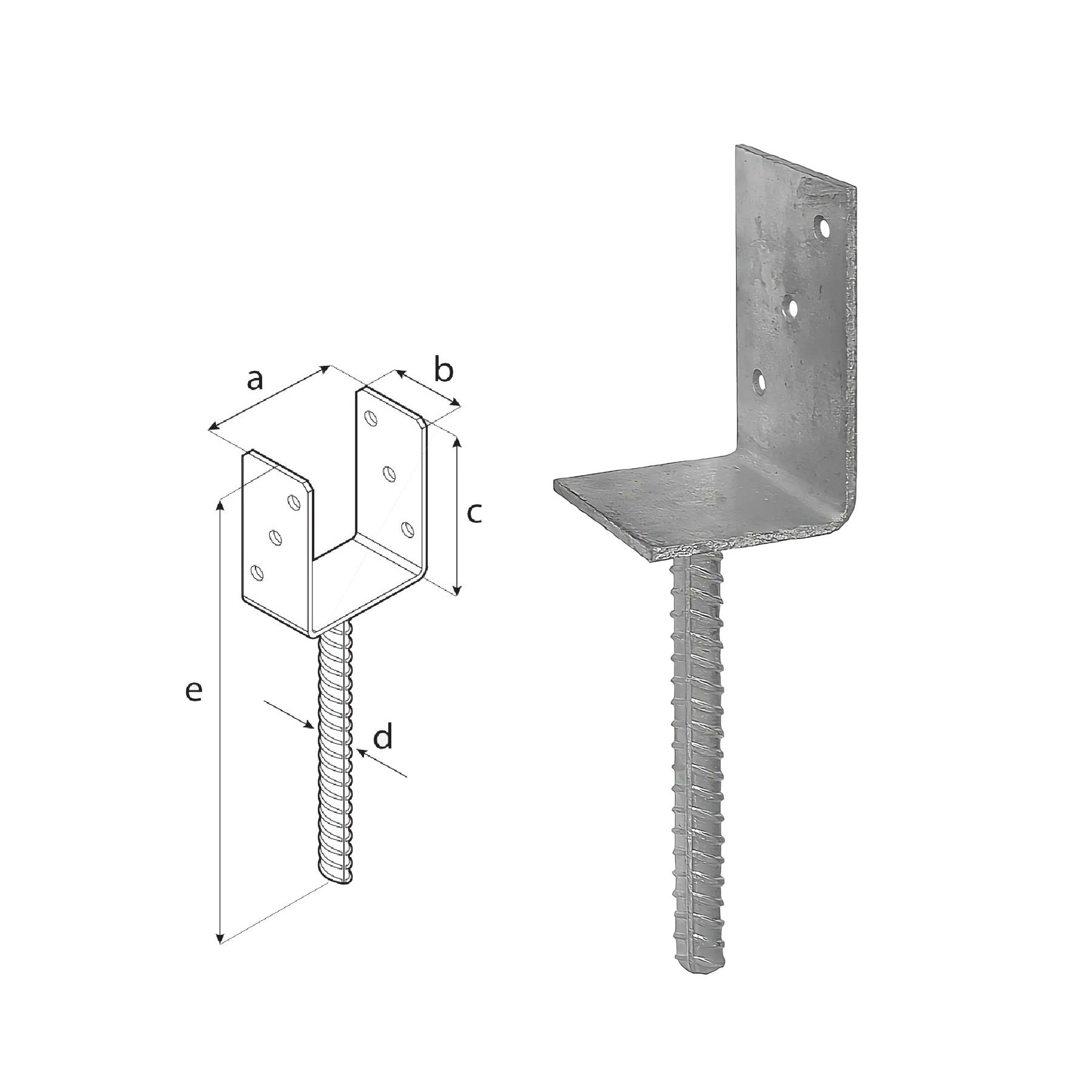 DOMAX PS zapustená pätka stĺpika typu U 84L ZNG