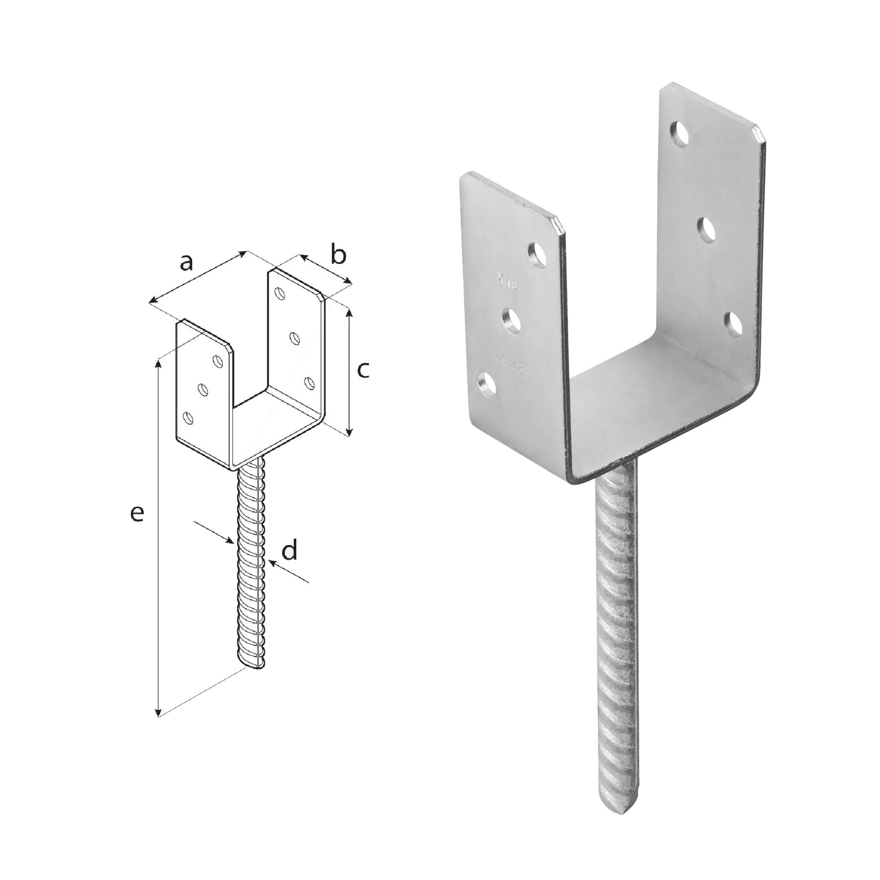 DOMAX PS zapustená pätka stĺpika typu U ZNG 100