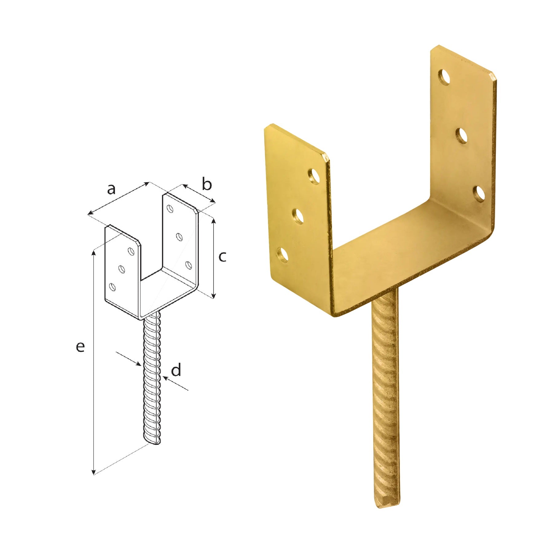 DOMAX PS zapustená pätka stĺpika typu U ZNZ 140
