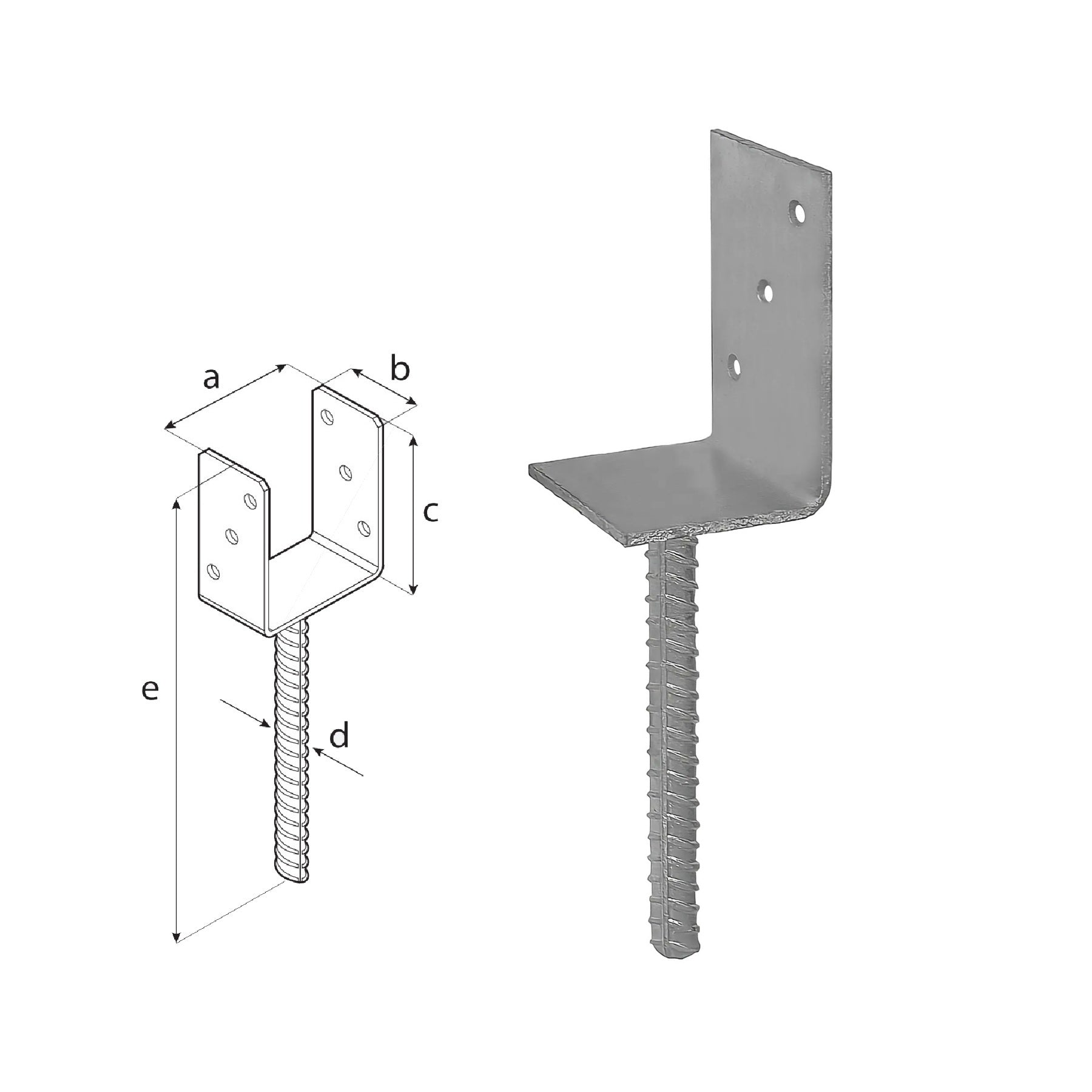 DOMAX PS zapustená pätka stĺpika typu U 84 L ZNO