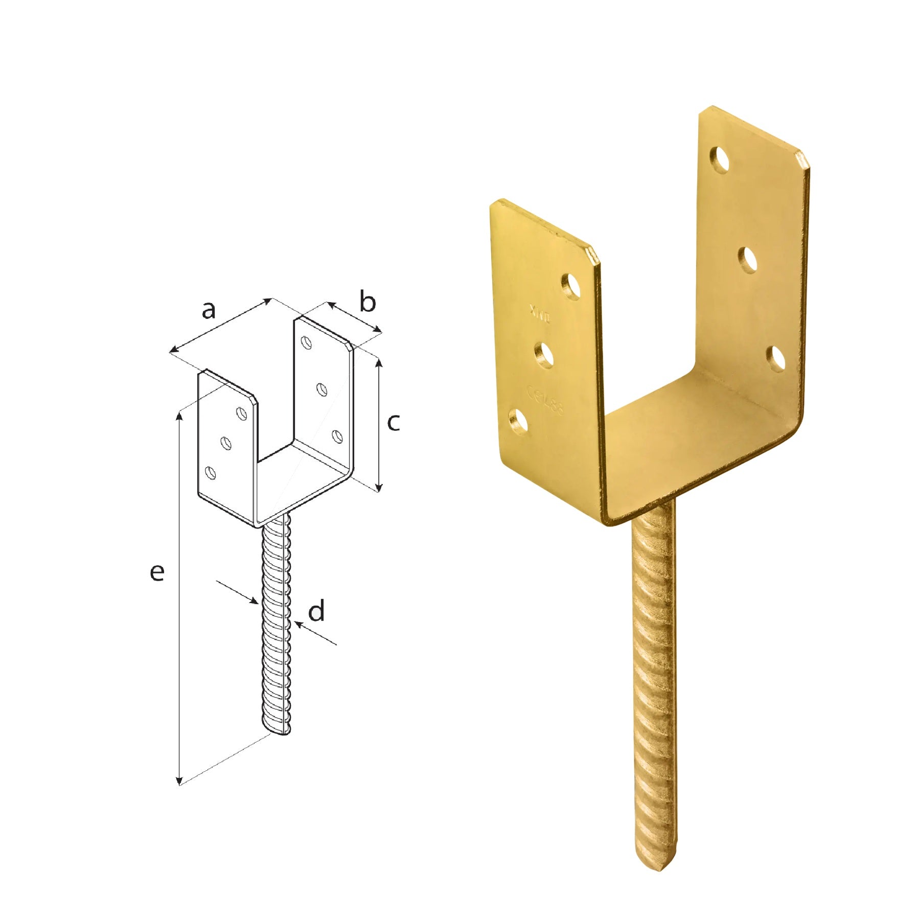 DOMAX PS zapustená pätka stĺpika typu U ZNZ 100