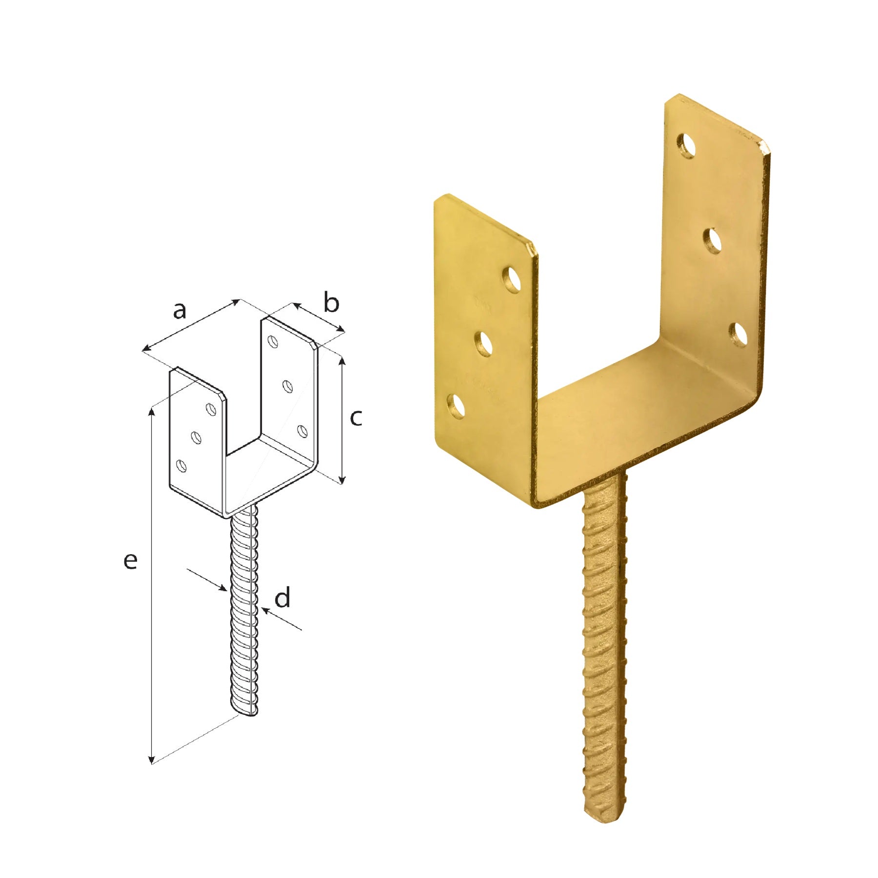 DOMAX PS zapustená pätka stĺpika typu U ZNZ 120