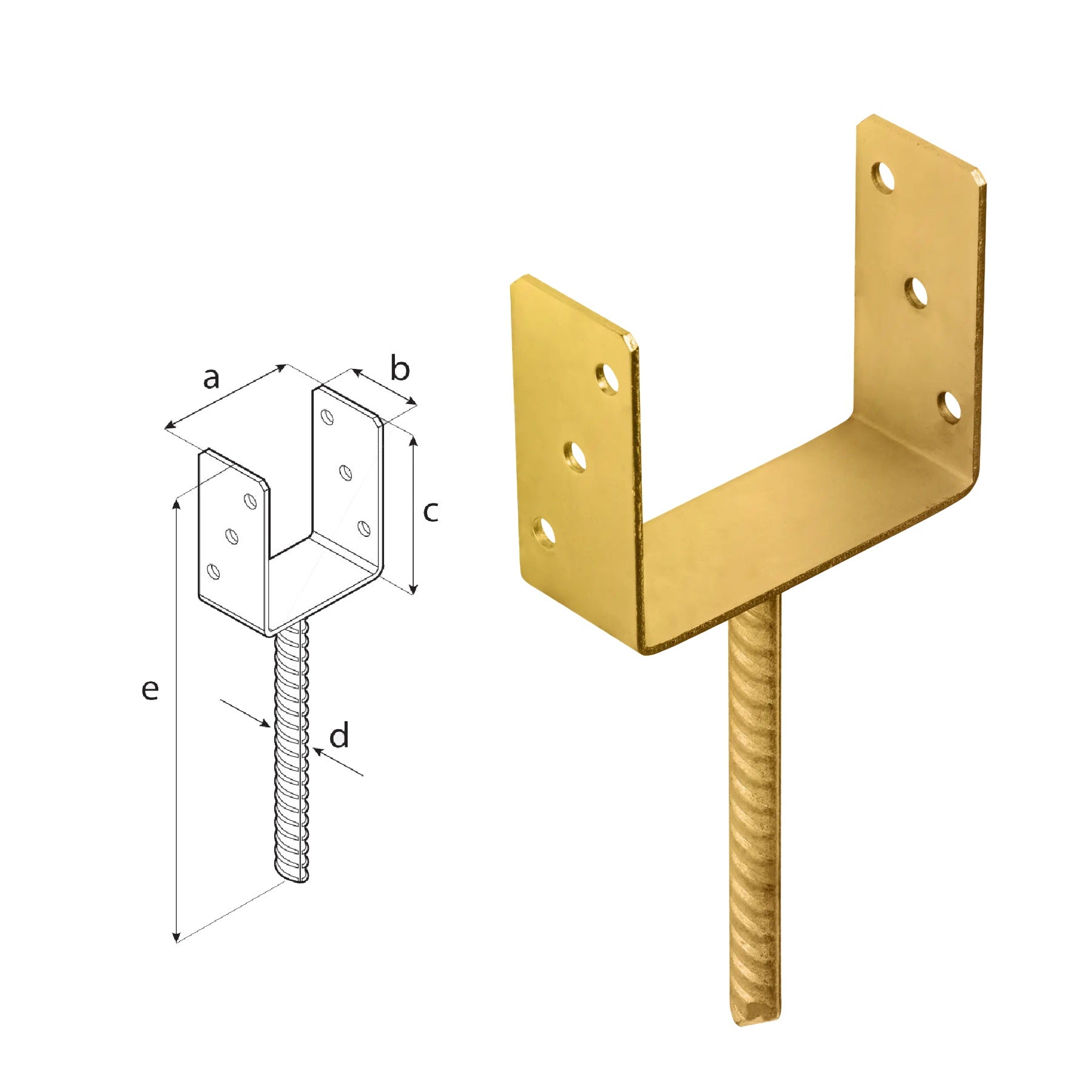 DOMAX PS zapustená pätka stĺpika typu U ZNZ 150