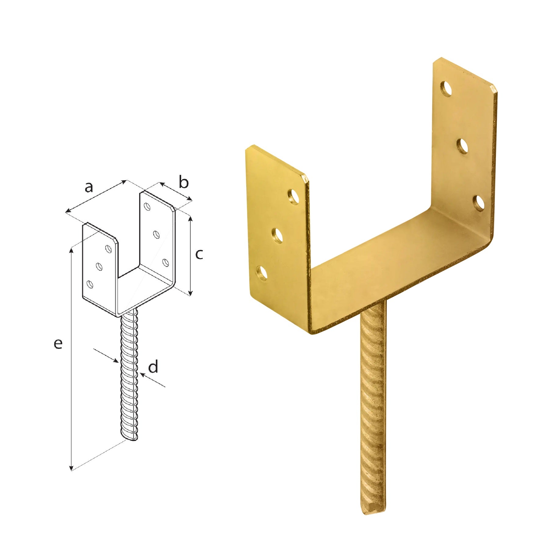 DOMAX PS zapustená pätka stĺpika typu U ZNZ 160