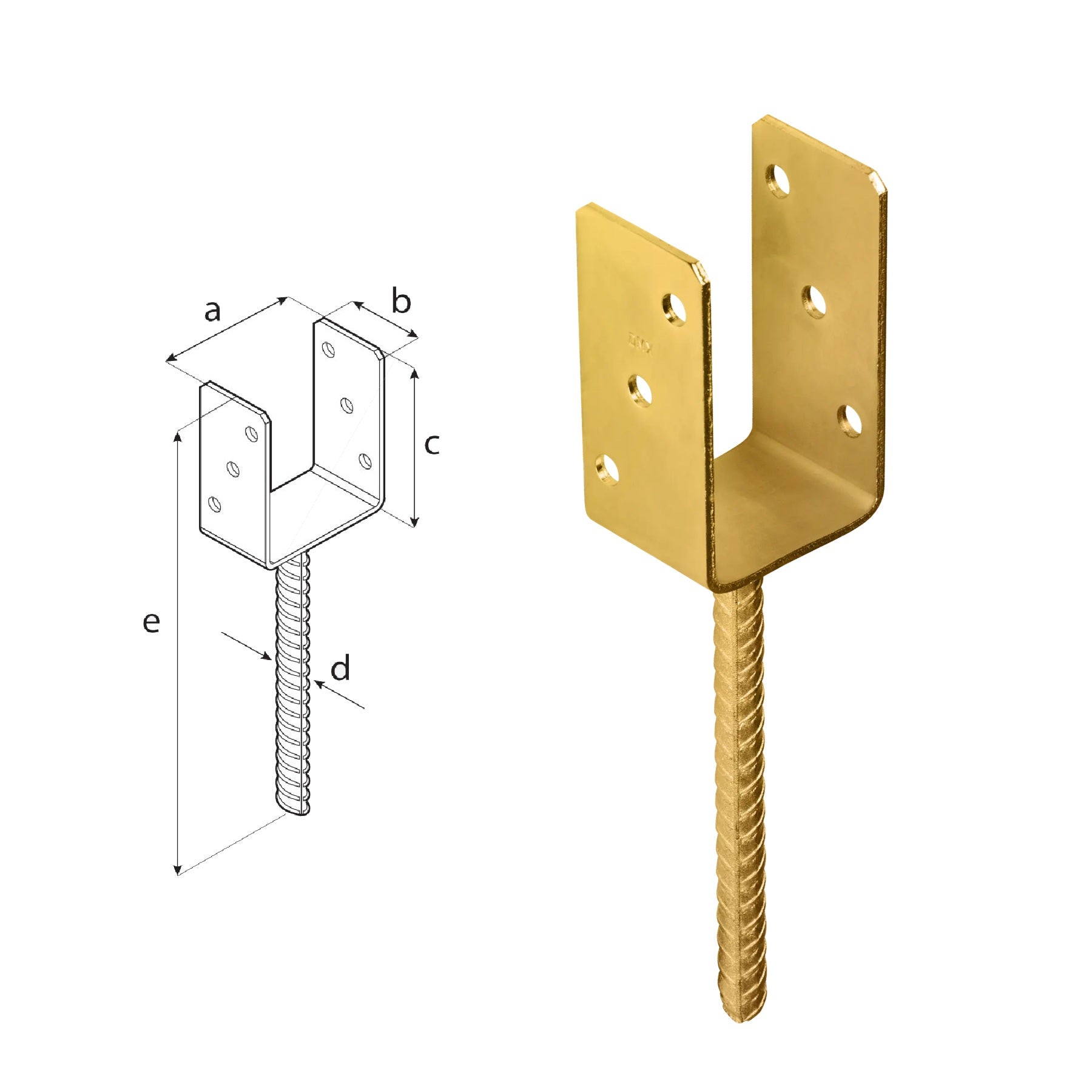 DOMAX PS zapustená pätka stĺpika typu U ZNZ 60