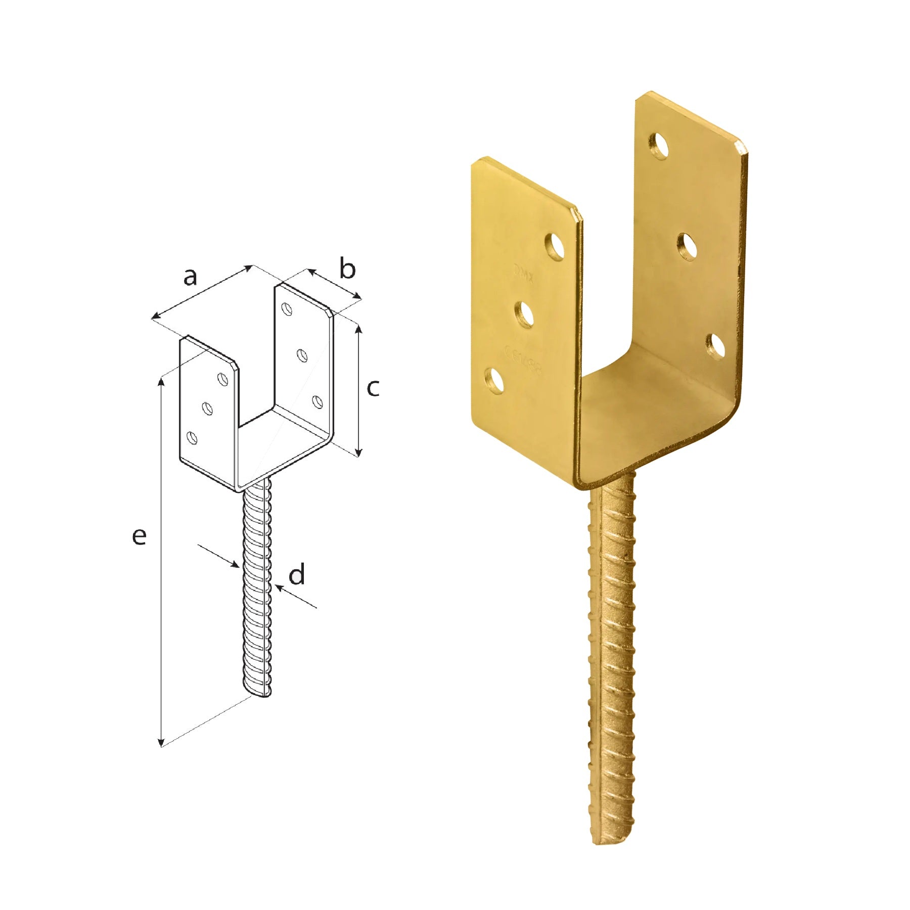 DOMAX PS zapustená pätka stĺpika typu U ZNZ 80