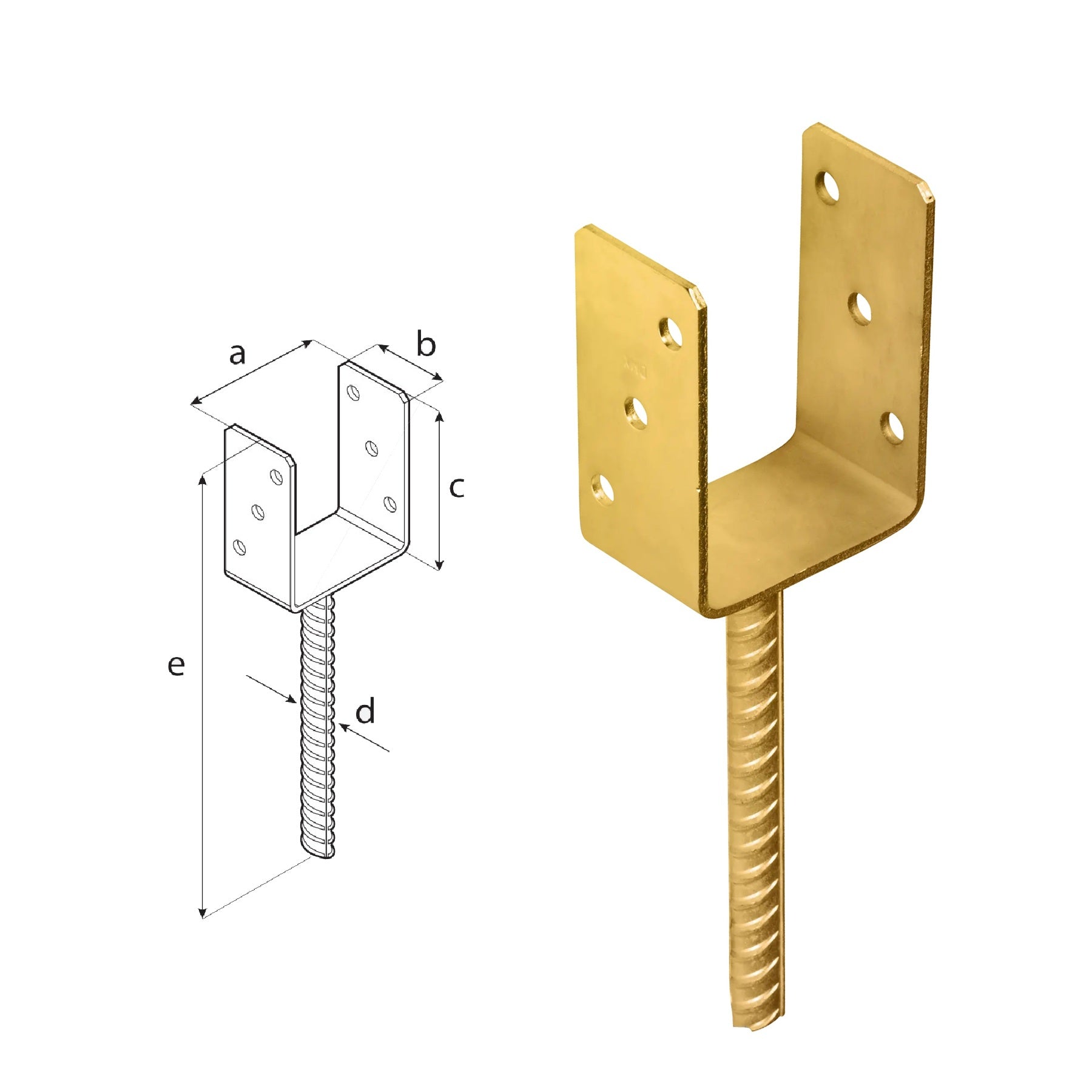 DOMAX PS zapustená pätka stĺpika typu U ZNZ 90