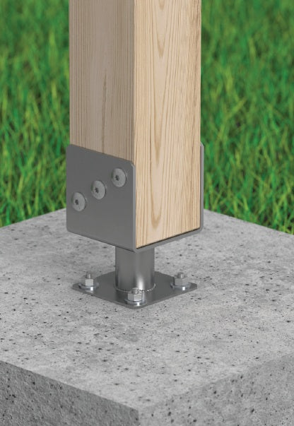 DOMAX PMFU zaskrutkovacia pätka stĺpika typu U montáž