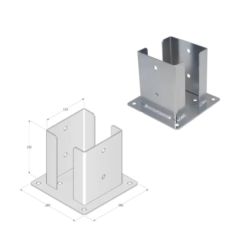 DOMAX PSPD zaskrutkovacia pätka stĺpika so štvorcovou základňou ZNG120