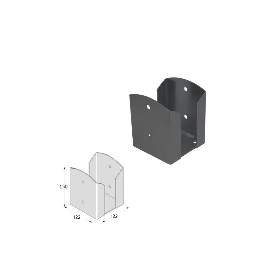 DOMAX PSPW zaskrutkovacia pätka stĺpika so štvorcovou základňou AN 120