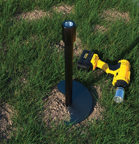 DOMAX PWT kotva na zaskrutkovanie do zeme so závitovým lôžkom montáž