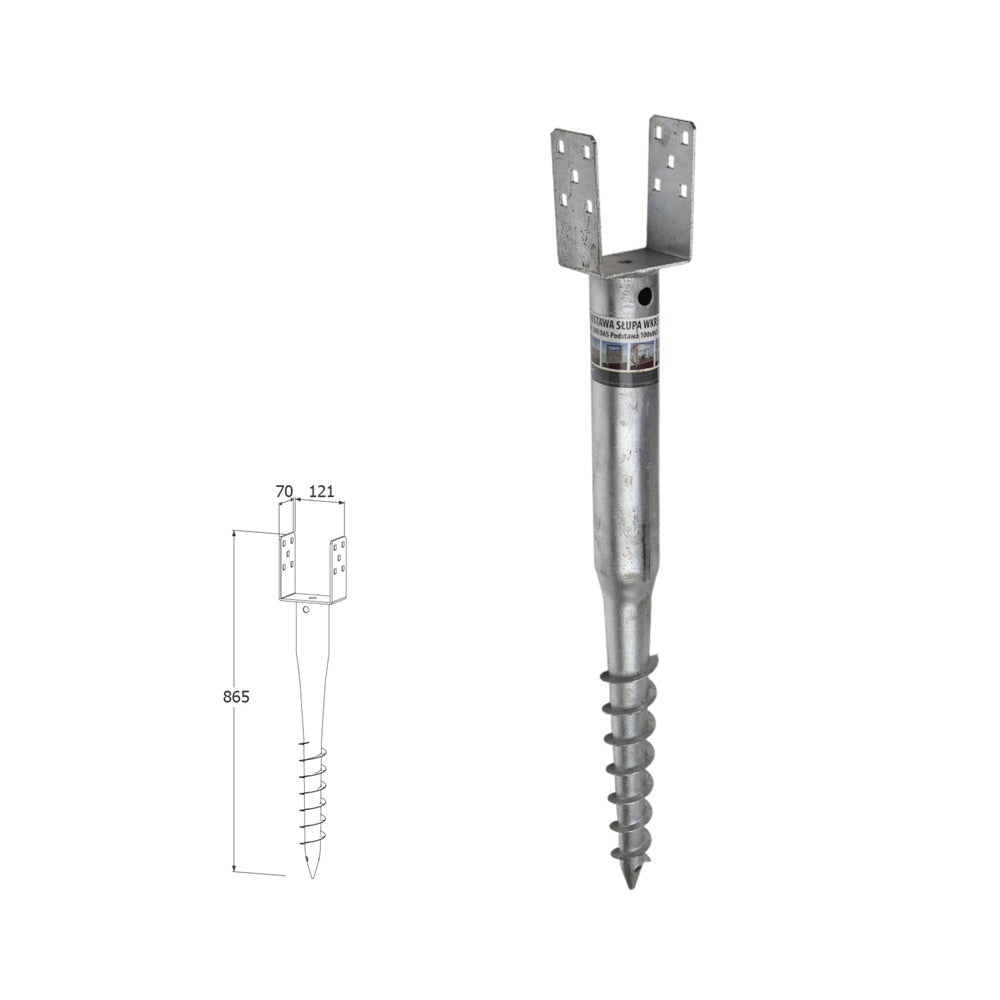 DOMAX PWU zemná zaskrutkovacia pätka stĺpika 120