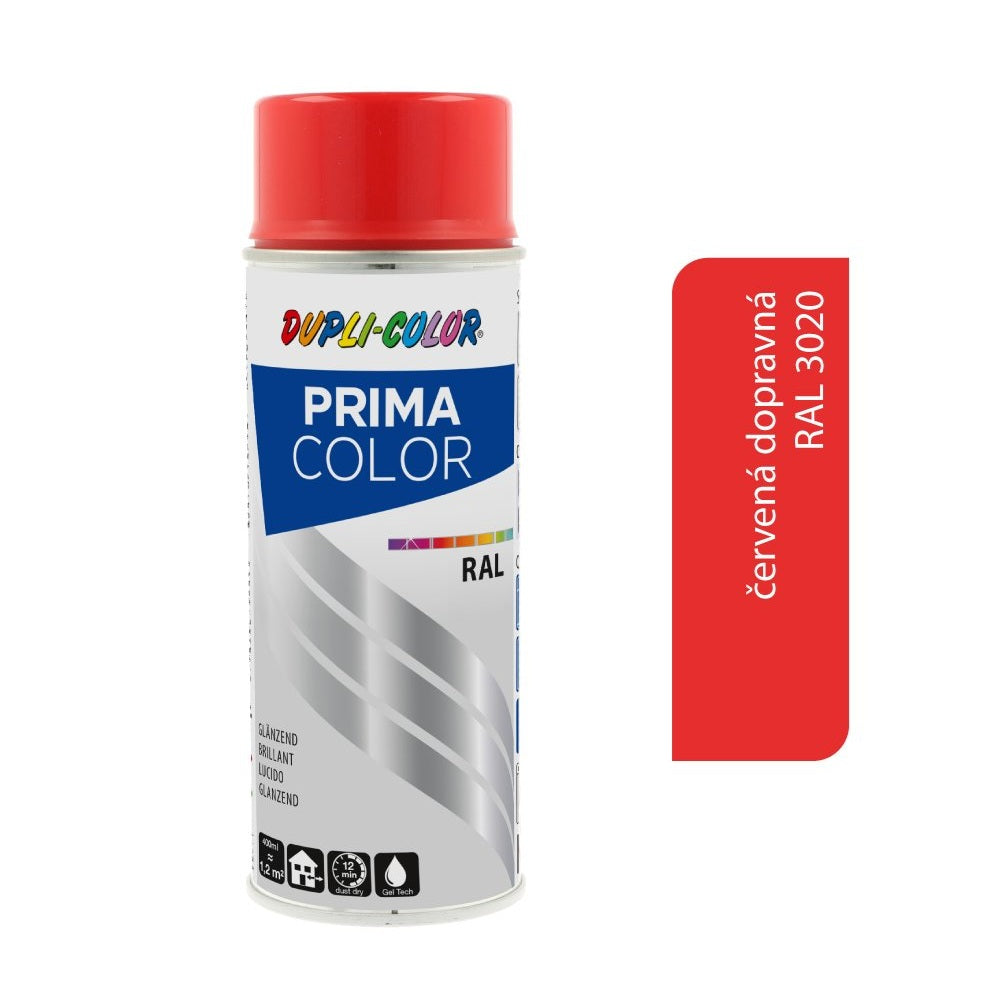 DUPLI COLOR Prima Akrylová farba v spreji RAL 3020 Červená dopravná