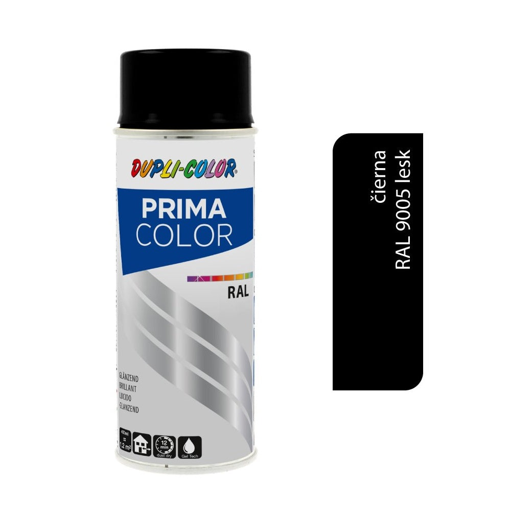 DUPLI COLOR Prima Akrylová farba v spreji RAL 9005 Čierna lesk