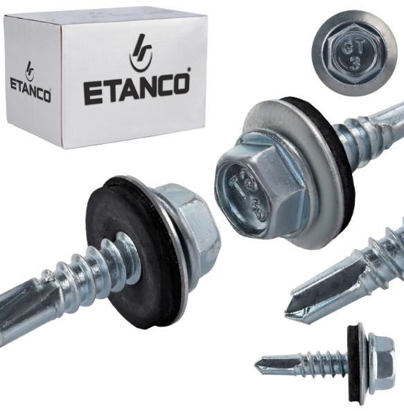 ETANCO GT 3 Ø4,8 mm skrutka na upevňovanie plechov s podložkou Z14