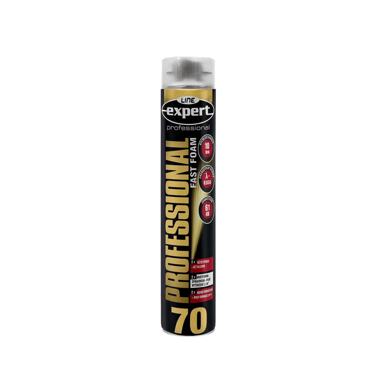 EXPERT LINE PROFESSIONAL FAST FOAM 70 letná montážna PUR pena pištoľová 830 ml
