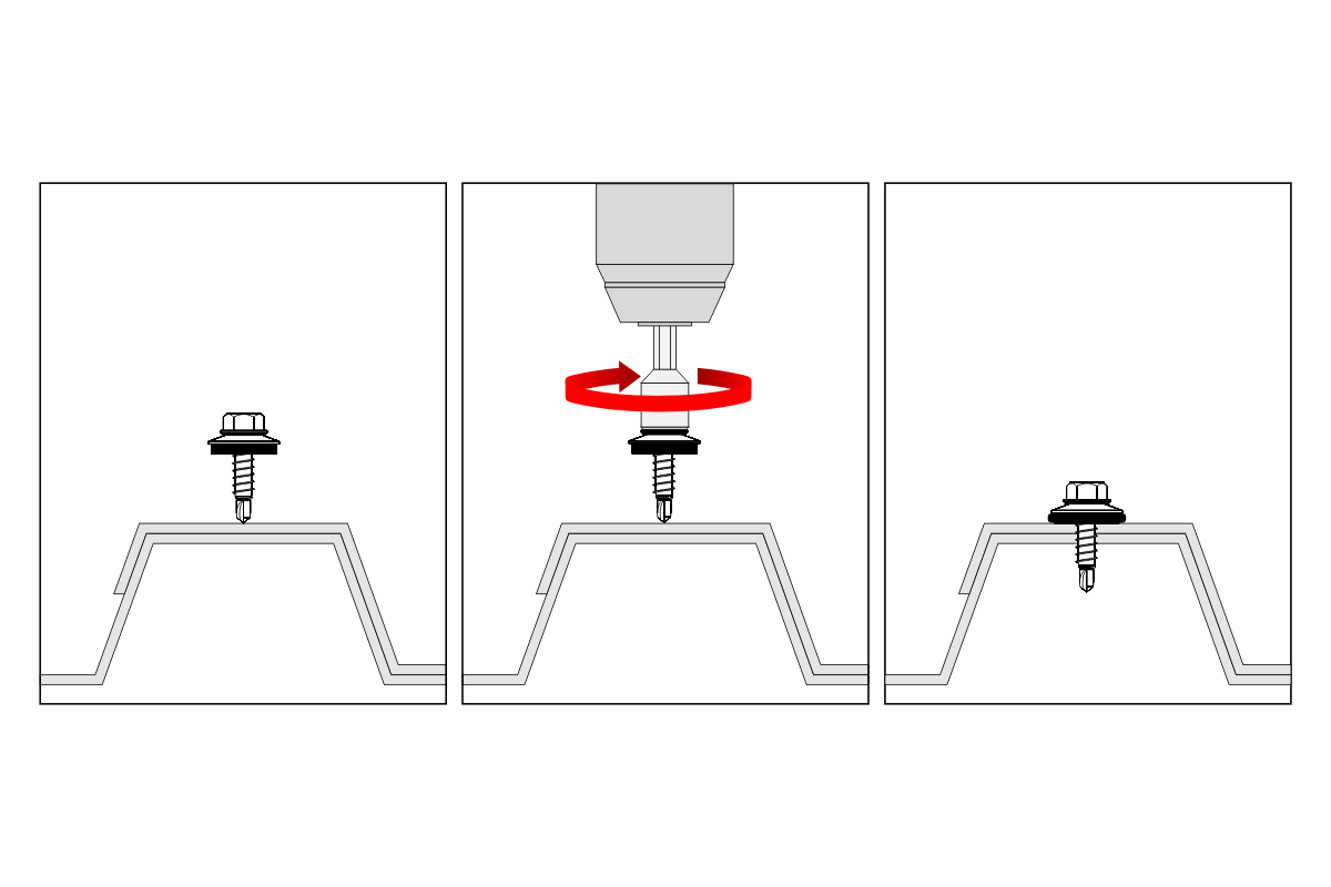 ETANCO FRS Ø4,8 mm farmárska skrutka s podložkou A14