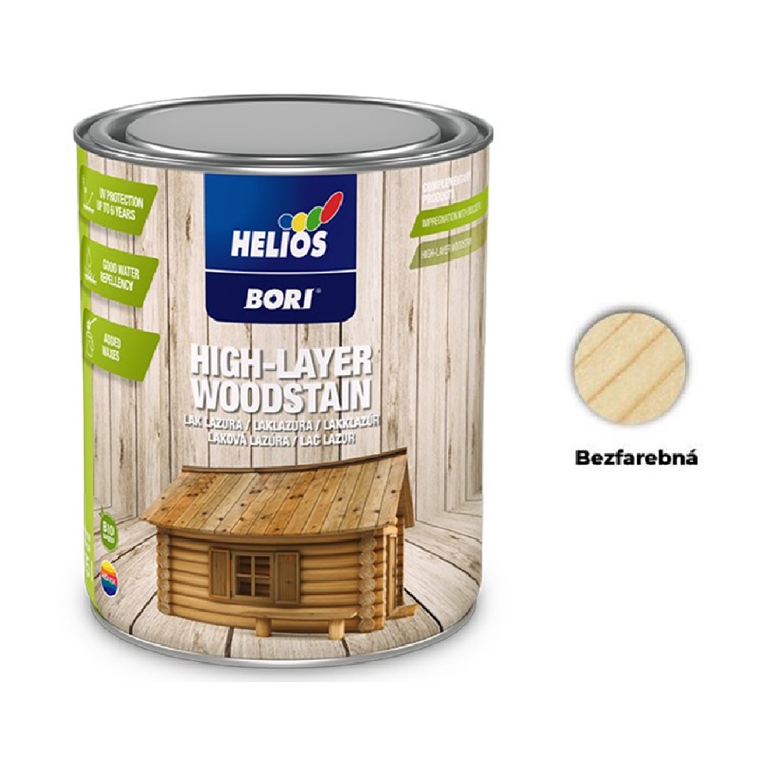 HELIOS BORI Laková lazúra na drevo - bezfarebná