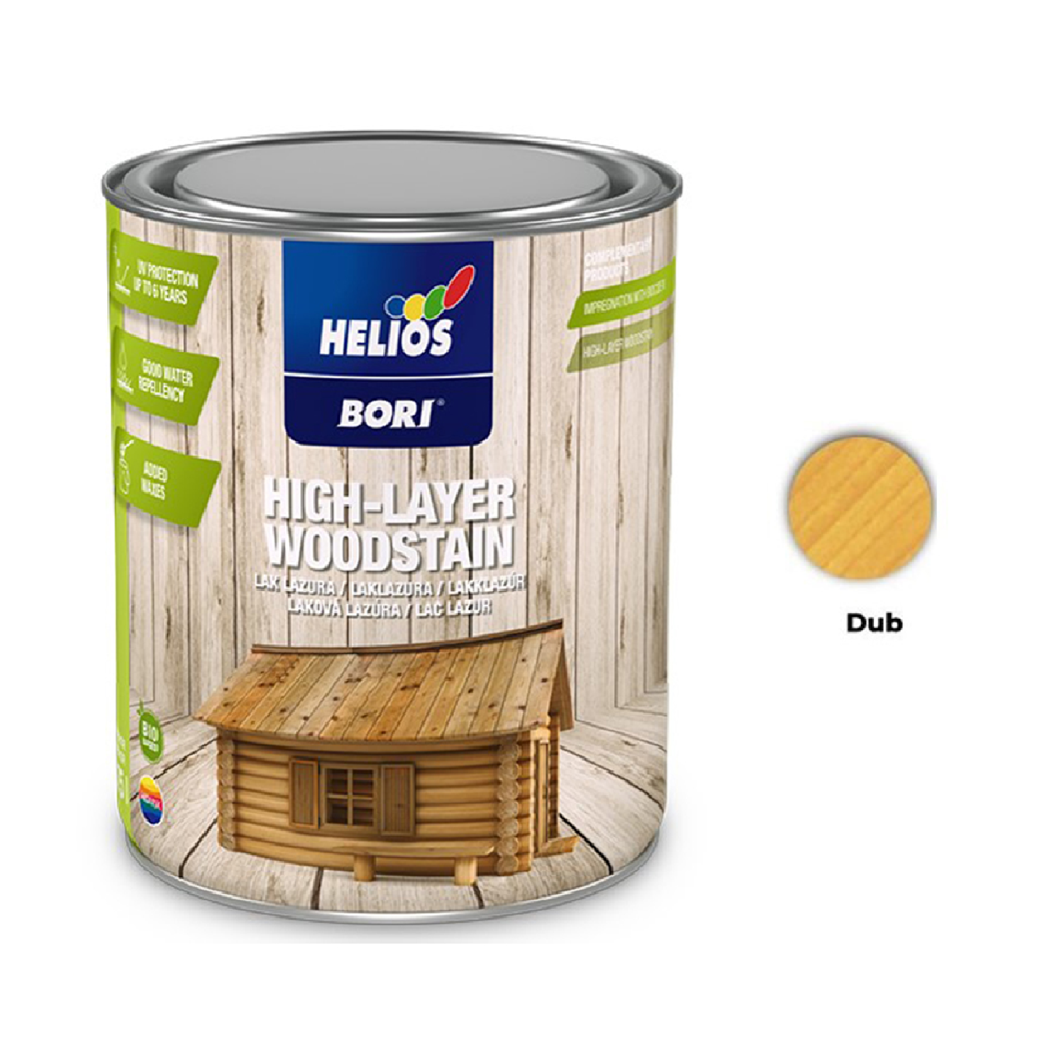 HELIOS BORI Laková lazúra na drevo - dub