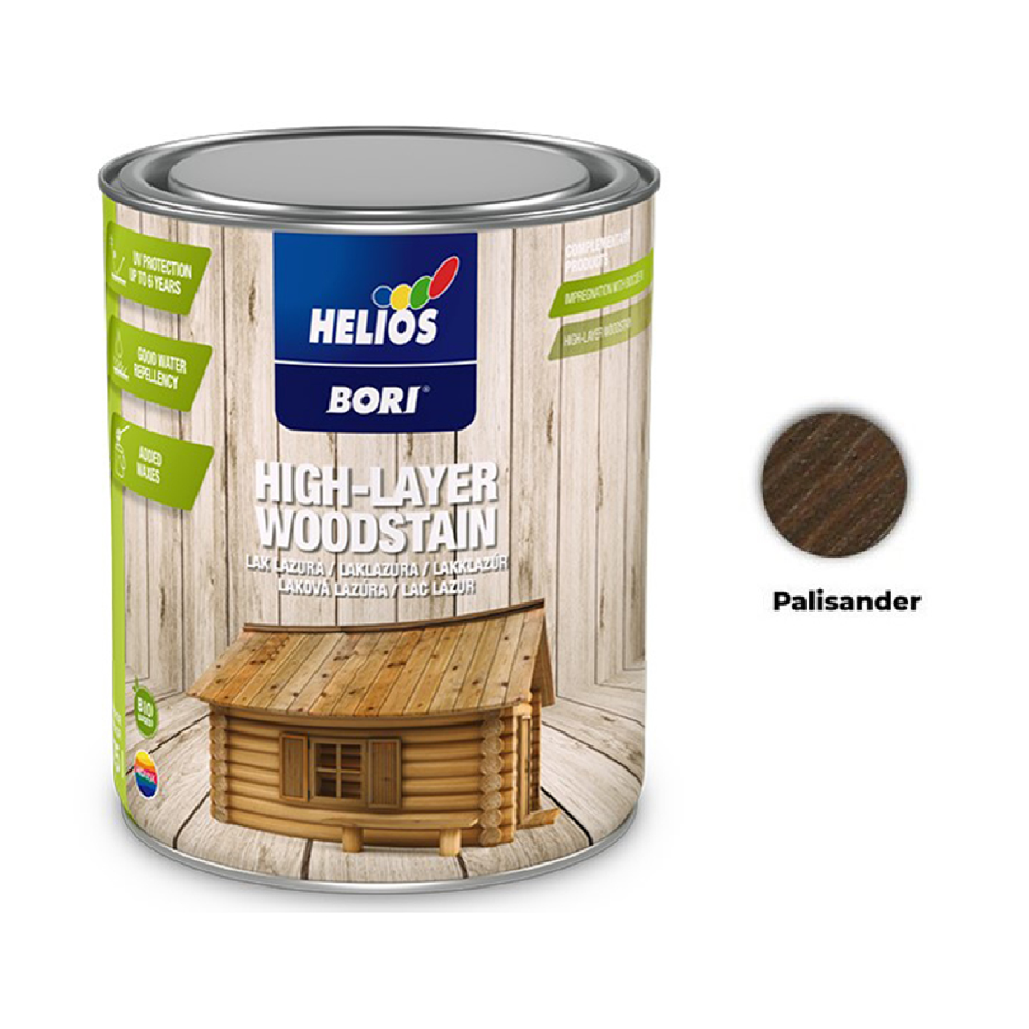 HELIOS BORI Laková lazúra na drevo - palisander