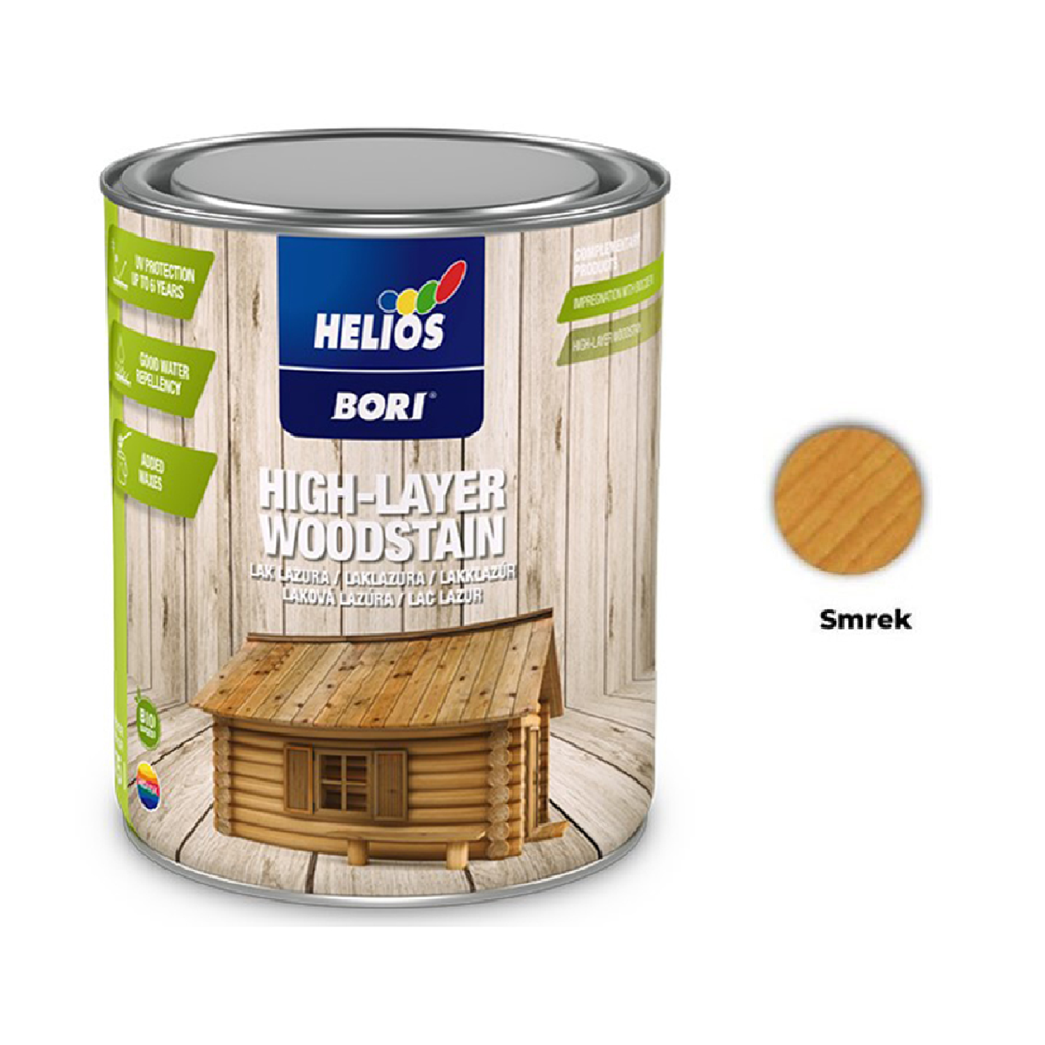 HELIOS BORI Laková lazúra na drevo - smrek