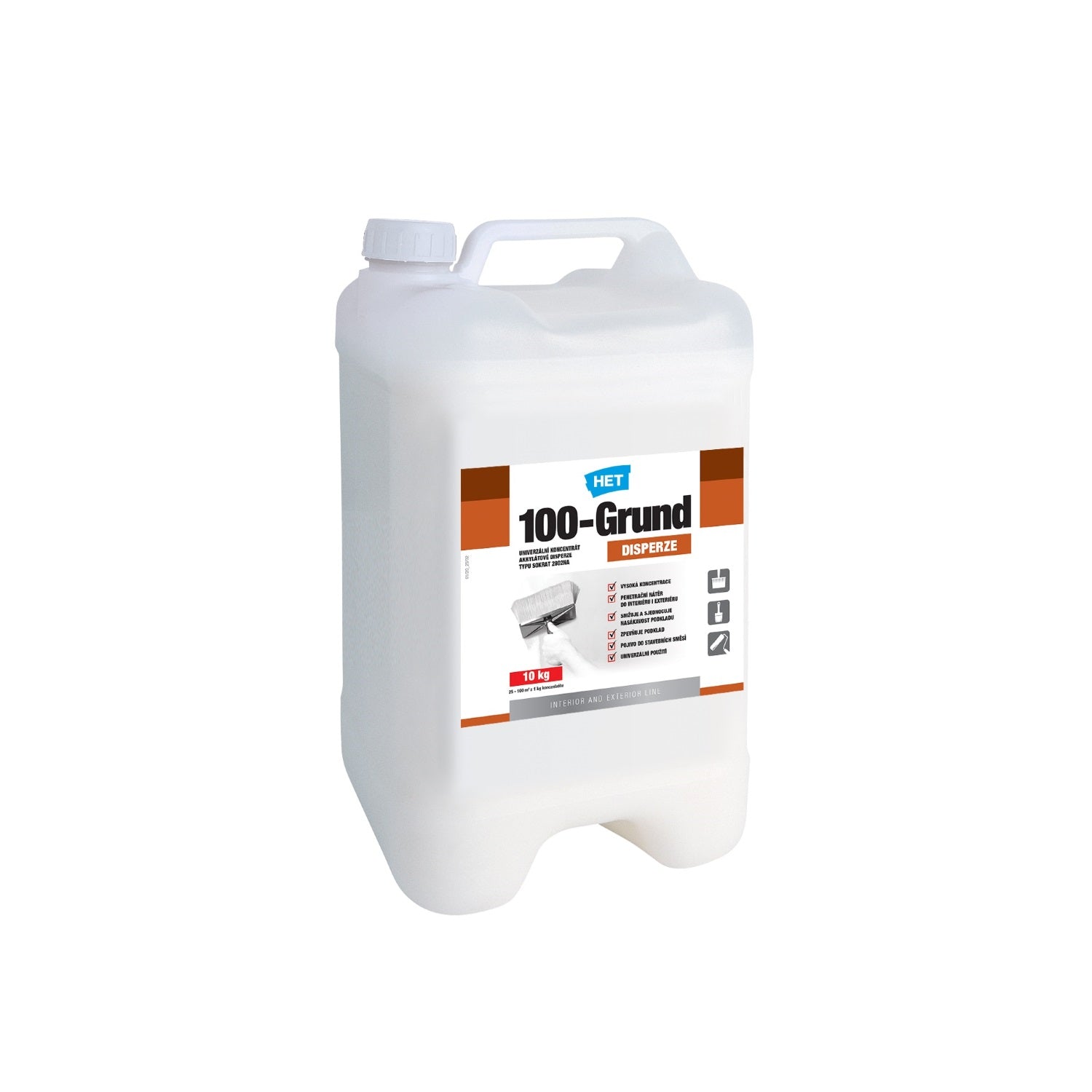 HET 100-Grund koncentrát univerzálnej akrylátovej disperzie 10 kg