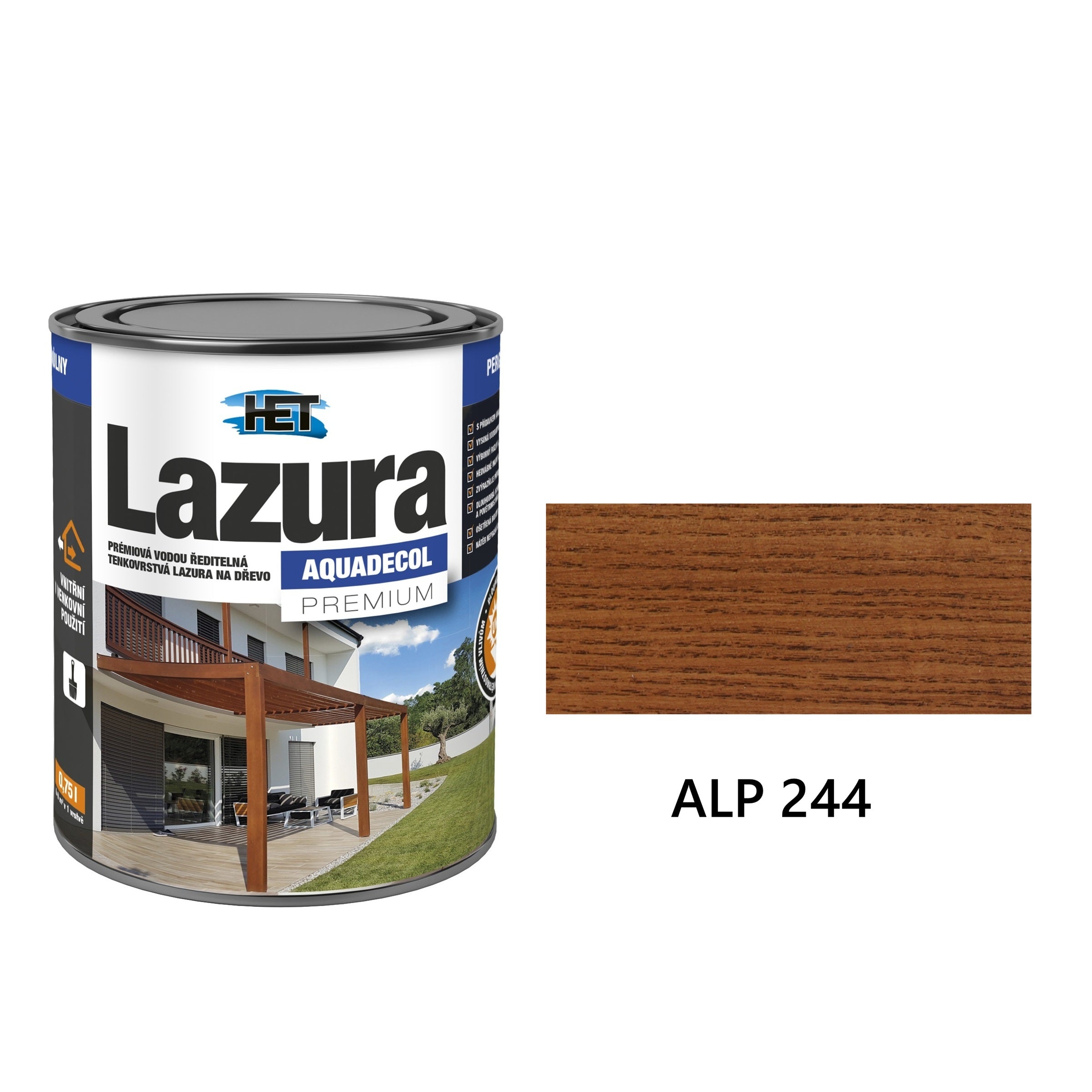 HET Aquadecol LAZÚRA PREMIUM tenkovrstvá lazúra na drevo ALP 244