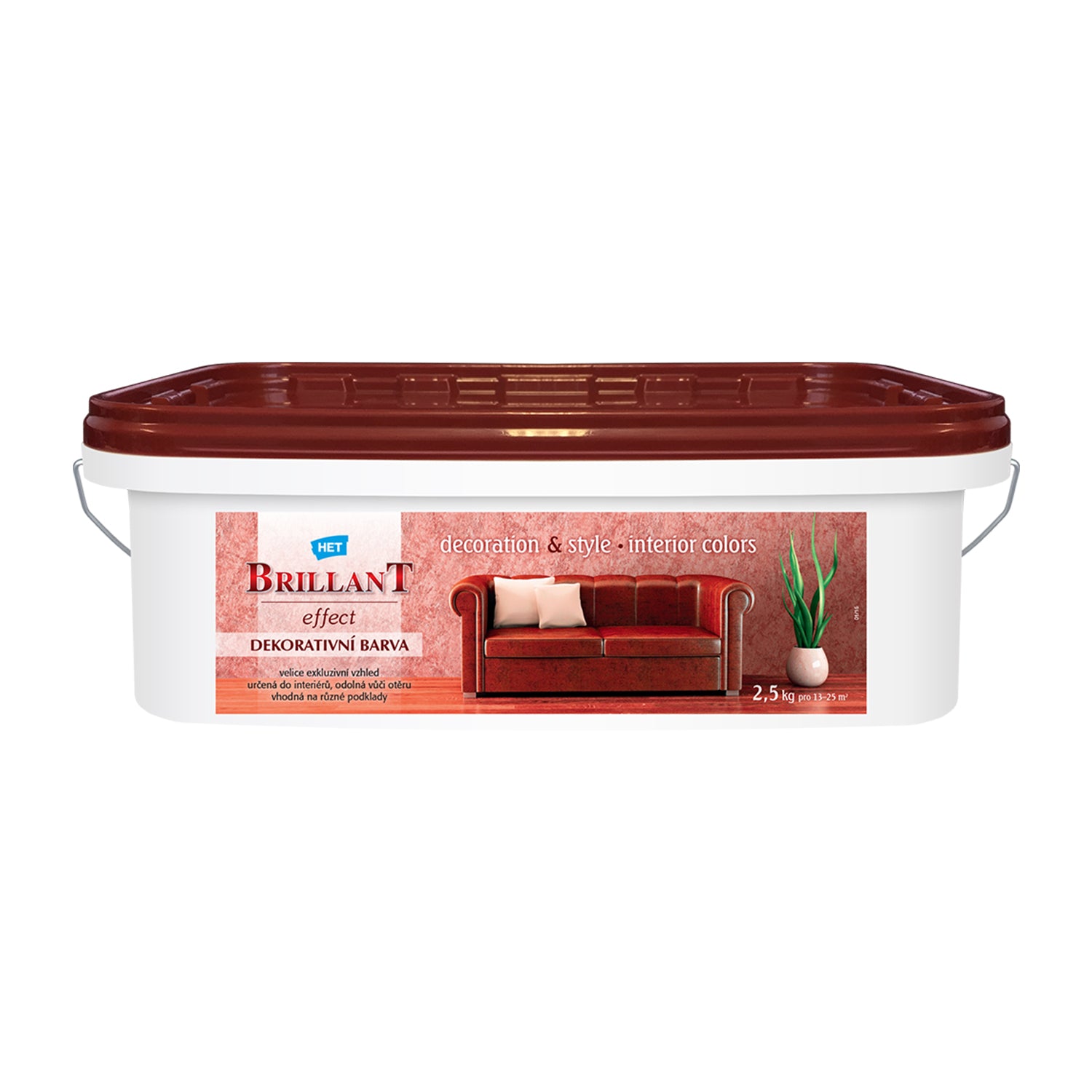 HET BRILLANT effect biela akrylátová dekoratívna farba 2,5 kg