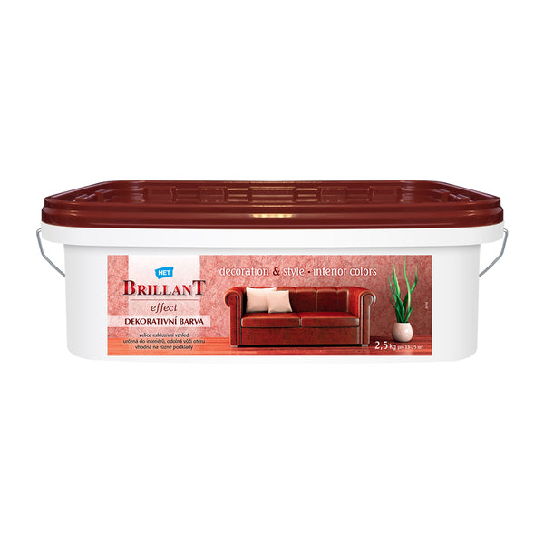 HET BRILLANT effect biela akrylátová dekoratívna farba 2,5 kg