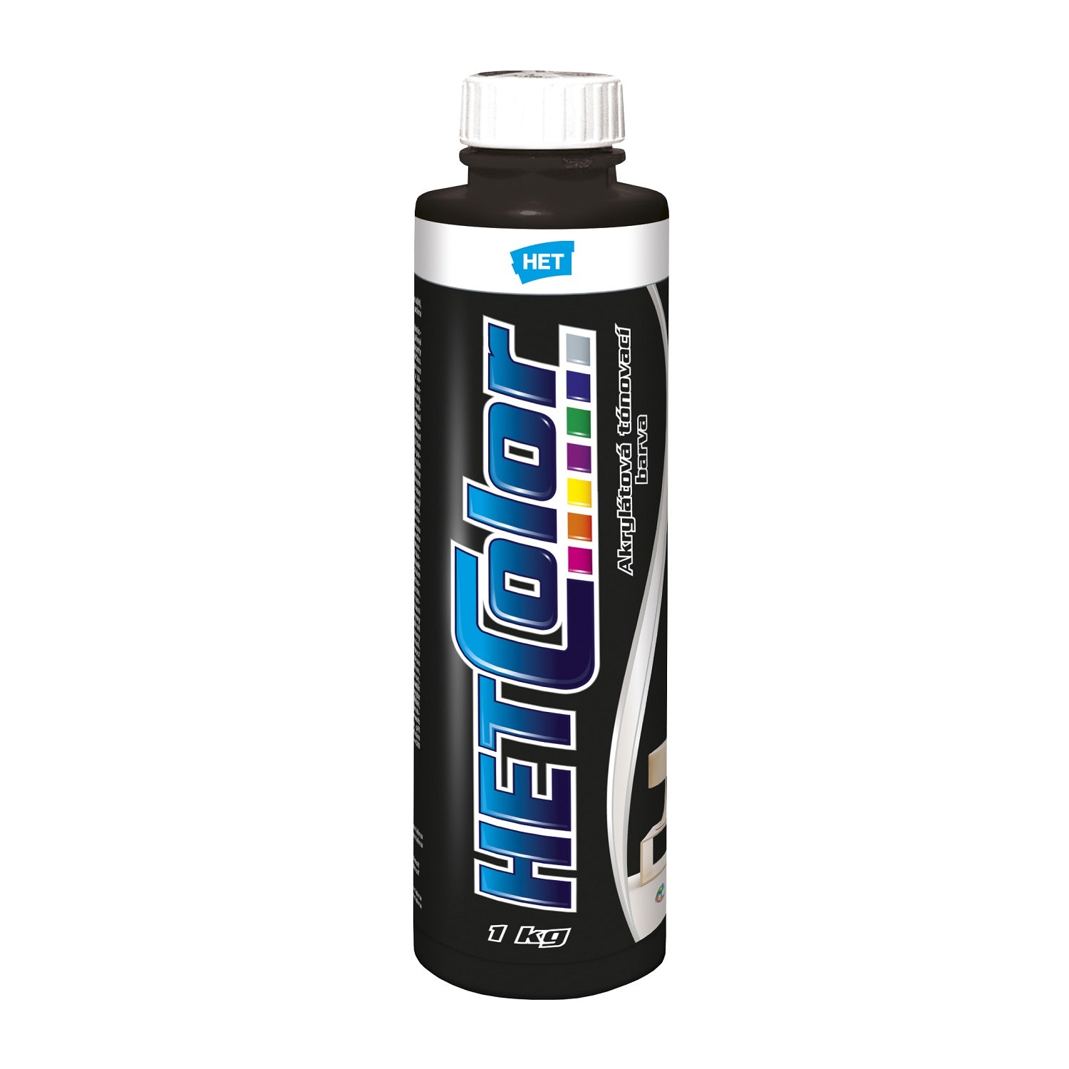 HET HETCOLOR akrylátová tónovacia farba - 0190 čierny odtieň 1 kg